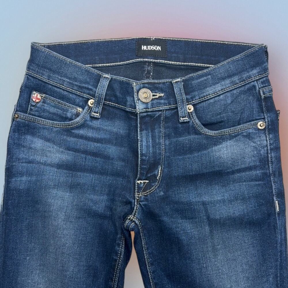 HUDSON Women’s 24 KRISTA CROP SUPER SKINNY Blue Jeans